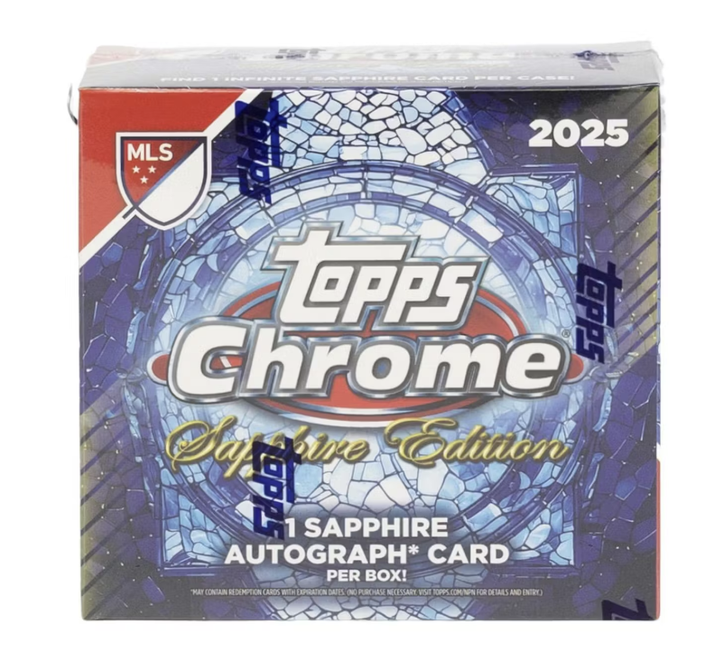2025 Topps Chrome MLS Soccer Sapphire Edition Box